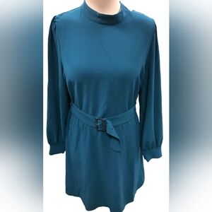 Banana Republic High Neck Teal Dress
